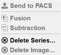 Series/Image menu